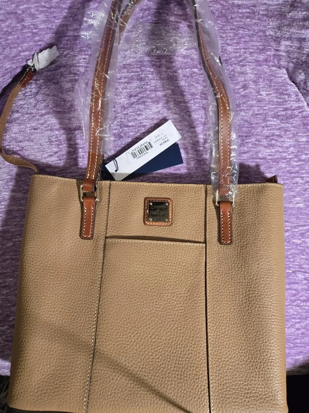 Dooney & Bourke. Small Lexington. Desert.Pebble Leather Shoulder Tote Bag. NWT